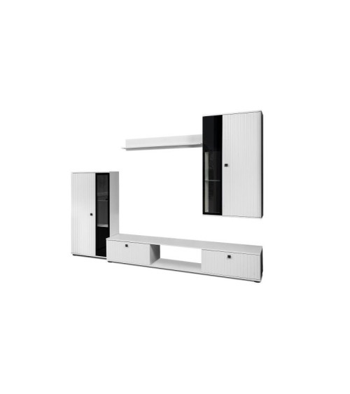 Ensemble meuble TV CALI 240 cm blanc