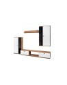 Ensemble meuble TV CALI 240 cm chêne et blanc