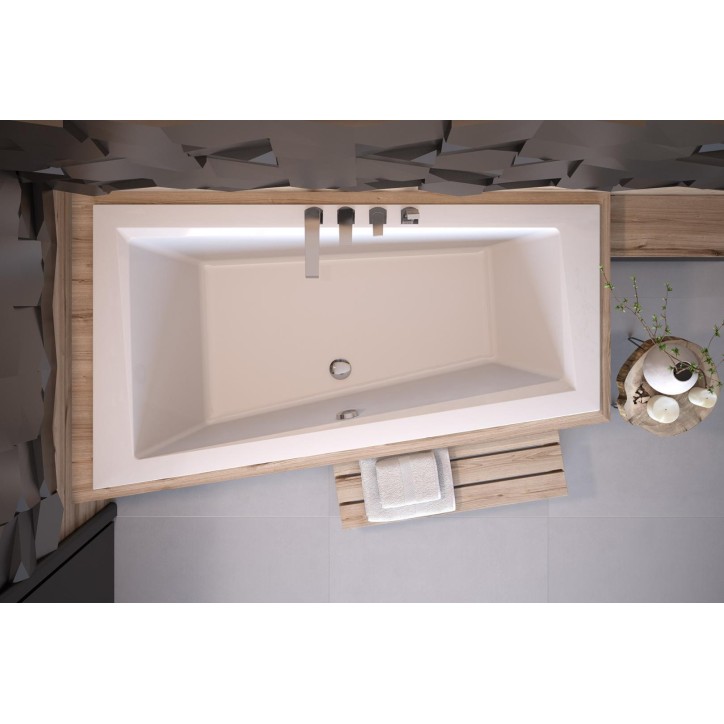 Vasca da bagno asimmetrica ULTIMA SLIM sinistra 150/160 cm