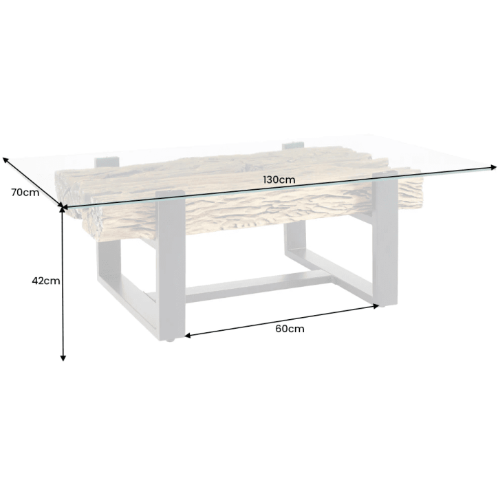Table basse BARRACUDA 130 cm