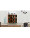 Buffet COLORA QUAD 4 portes 95 cm chêne et couleurs