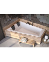 Bañera asimétrica de INTEGRA 150/170 x 75 cm con barrera de la bañera