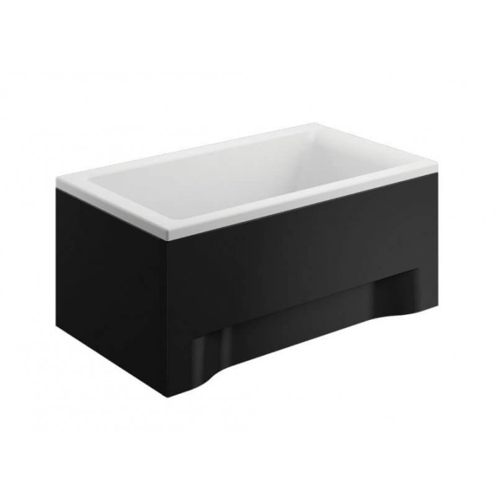 CAPRI BLACK MINI Suorakulmainen kylpyamme 100/120x70 cm, etupaneelilla
