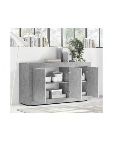 Credenza BASIC, finitura cemento 160 cm