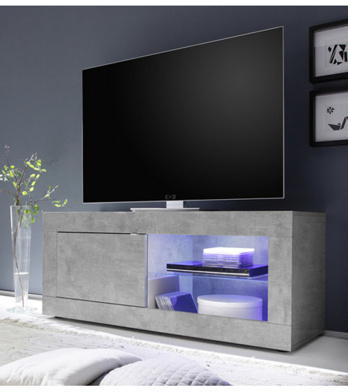 Meuble TV Basic en béton 1 porte 140/56/43 cm