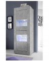 Columna-Vitrina 2 puertas BASIC cemento 61 x 162 cm