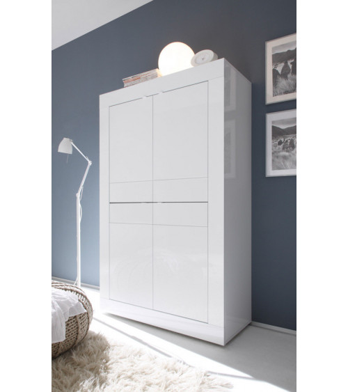 4-deurs BASIC kast, afwerking wit gelakt 102x163 cm