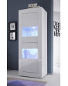 Vetrina BASIC a 2 ante in laccato bianco 61x162 cm