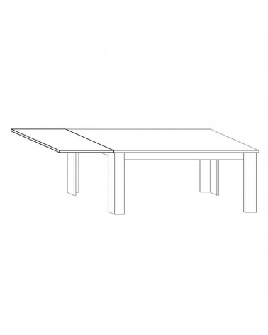 Table à manger extensible BASIC finition blanc laqué 137-185/79/90 cm