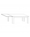 Table à manger extensible BASIC finition blanc laqué 137-185/79/90 cm