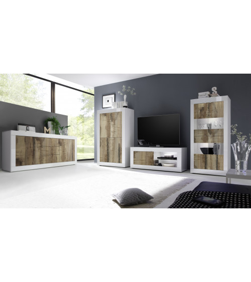 Salón BÁSICO roble blanco pero