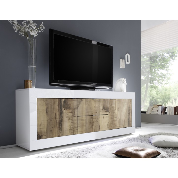 Salon complet BASIC blanc chêne péro Salon complet BASIC blanc chêne péro