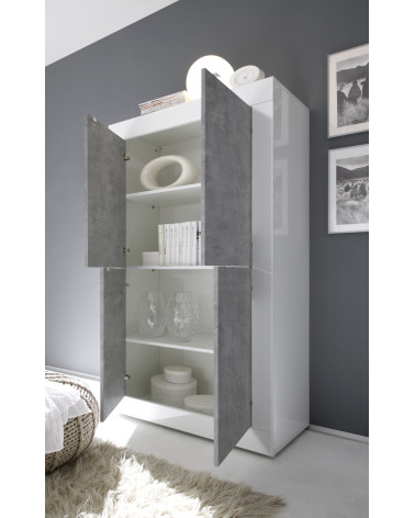 Soggiorno BASIC completo in bianco cemento