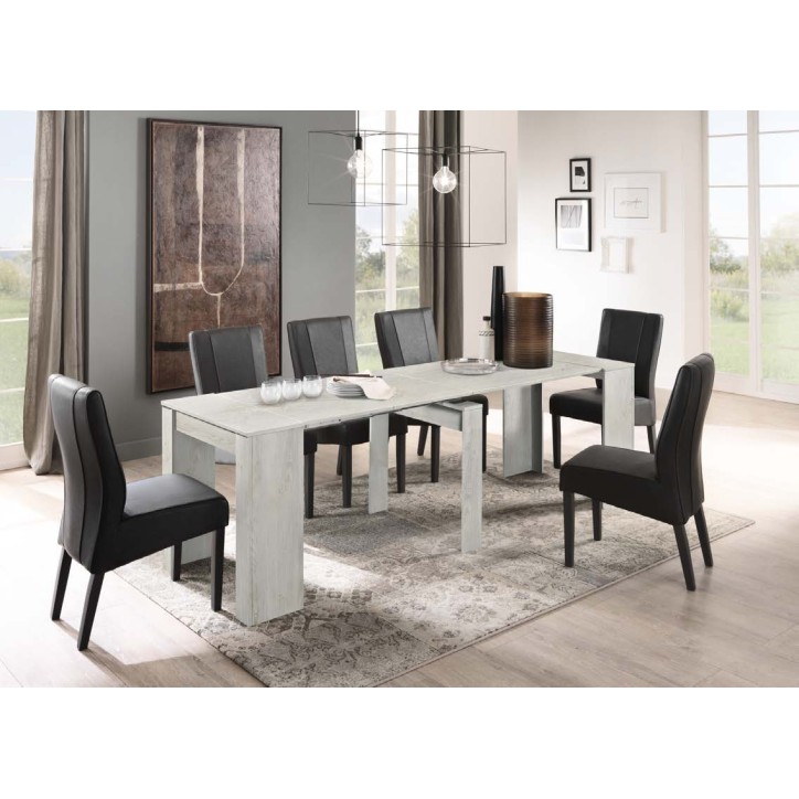 Table/console extensible 54-252 cm Pin blanc Table/console extensible 54-252 cm Pin blanc