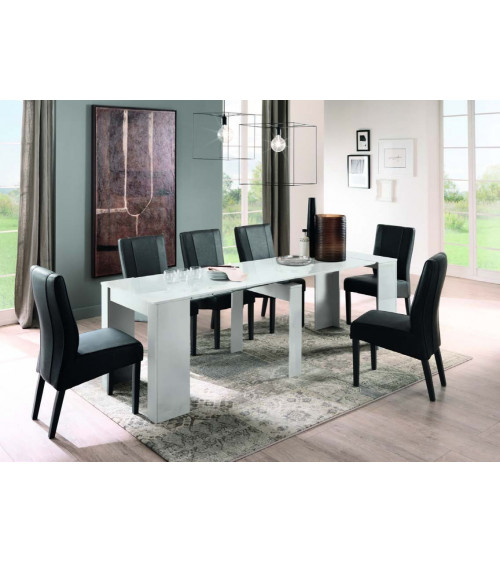 Tavolo/console allungabile 54-252 cm laccato bianco
