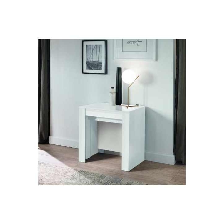 Tavolo/console allungabile 54-252 cm laccato bianco