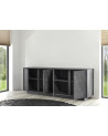 Buffet VISCONTI finition marbre noir 160 cm