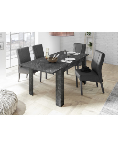Sala da pranzo completa VISCONTE effetto marmo nero
