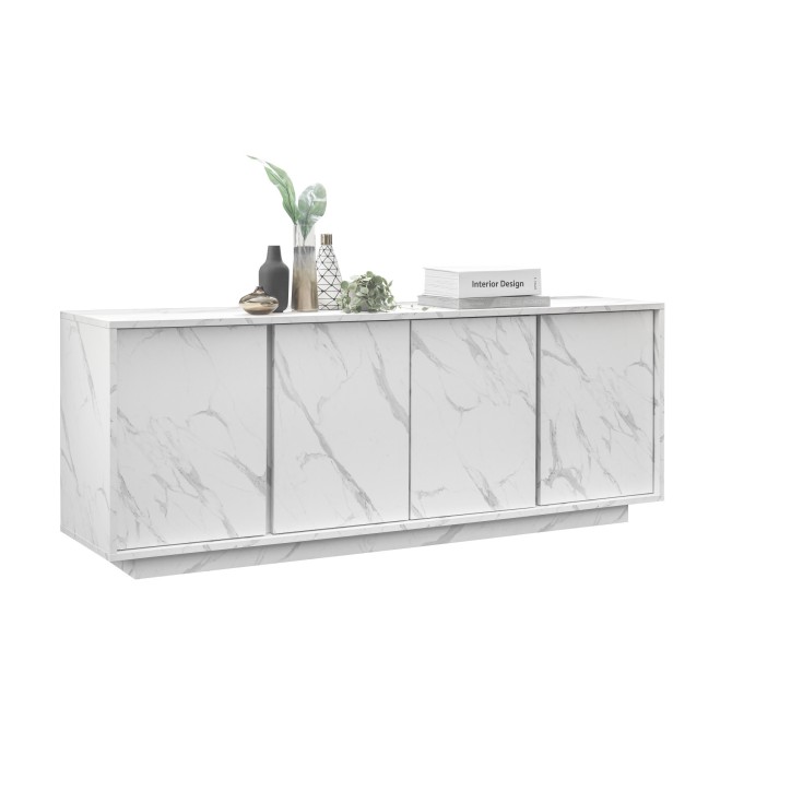 VISCONTI dressoir, wit marmer, 180 cm