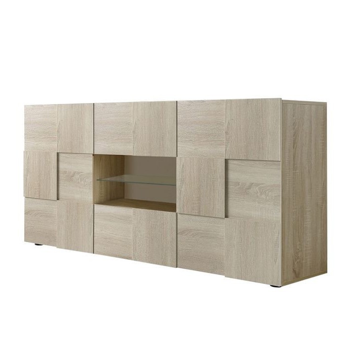 DAMA eiken 2-deurs dressoir met 2 laden 181/84/43 cm