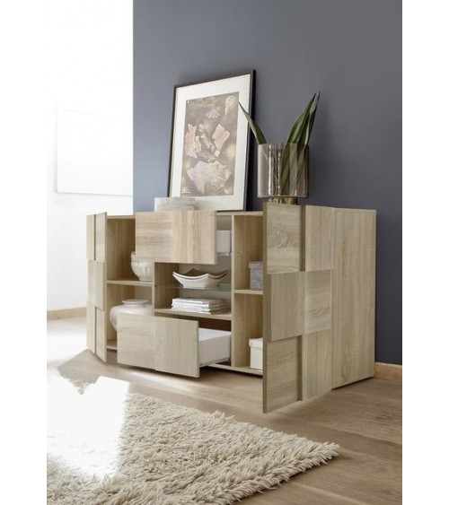 DAMA credenza a 2 ante e 2 cassetti in rovere 181/84/43 cm