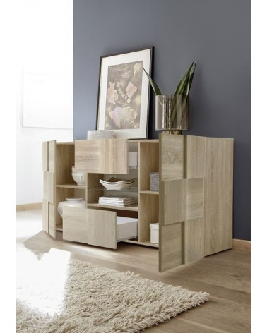 Aparador 2 puertas, 2 nichos y 2 cajones DAMA roble 181 cm