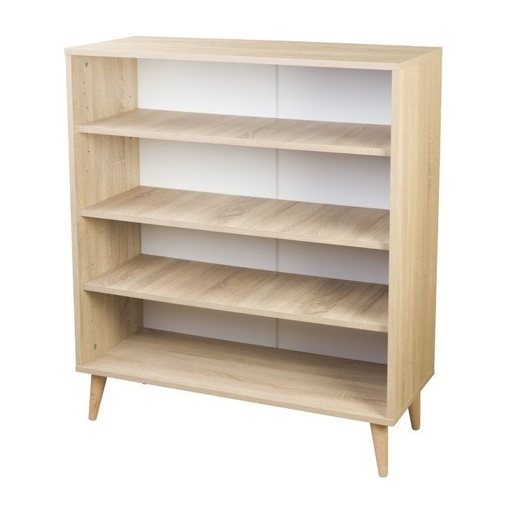 Buffet COLORA QUAD 4 portes 95 cm chêne et couleurs