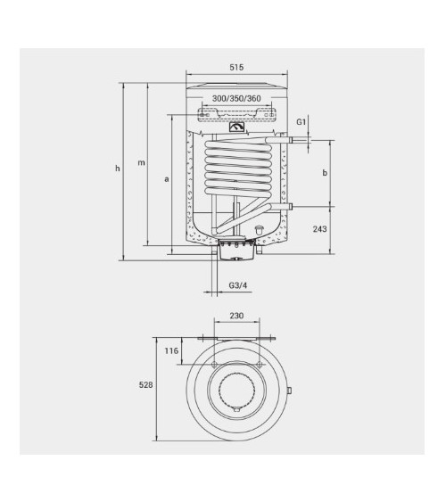 Ballon Eau Chaude Sanitaire MIXTE IDE 200L