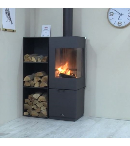 Stufa JAKO a 2 lati in vetro 7 kW