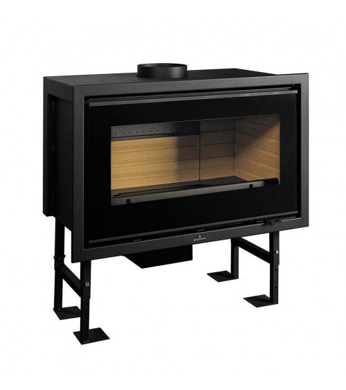 FLORIDA insert para lareira a lenha com turbina 14,5 kW + 2 recuperadores de calor