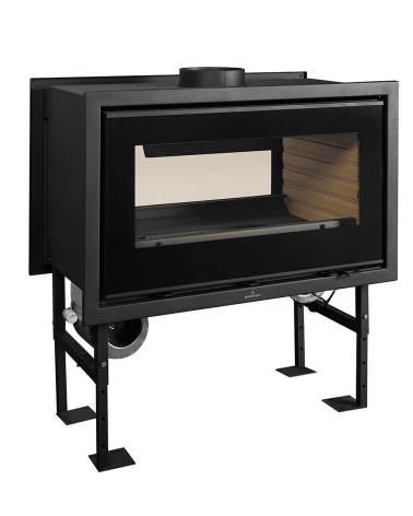 Inserto camino in legno FLORIDA bifacciale con turbina 13 kW