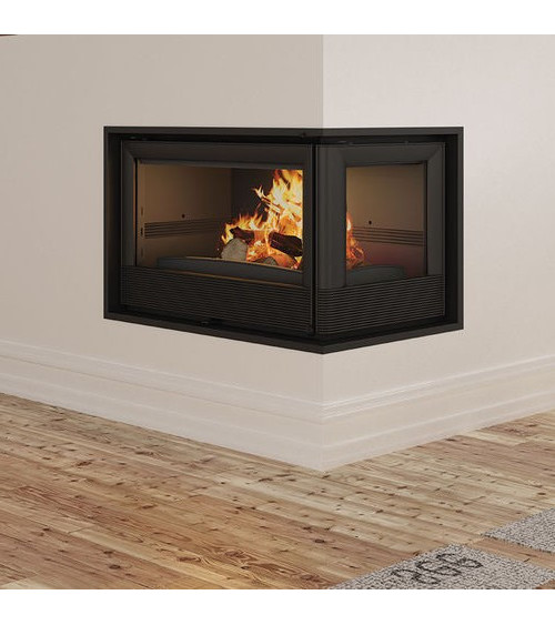 Inserto para chimenea con turbina acristalamiento frontal y lado derecho 11,5 kW HOLGUIN
