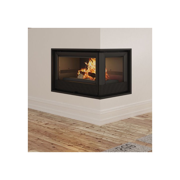 Inserto para chimenea con turbina acristalamiento frontal y lado derecho 11,5 kW HOLGUIN