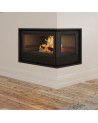 Insert cheminée à bois Holguin avec turbine 11,5 kW 2 vitres droite