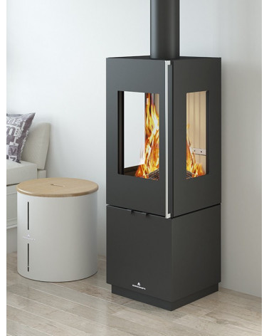 Poêle à bois 3 côtés vitrés JAKO 7 kW