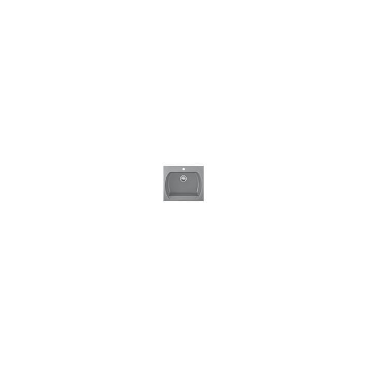 Evier simple Americano 635 x 559 x 221mm Gris Argenté