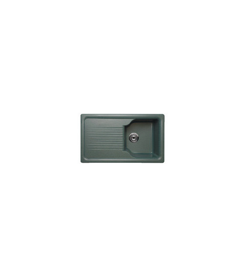 Evier simple Polino avec égouttoir 860 x 500 x 210mm Noir anthracite