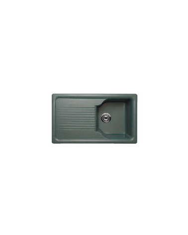 Evier simple Polino avec égouttoir 860 x 500 x 210mm Noir anthracite