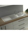 Evier double Molino avec égouttoir 1160 x 500 x 210mm
