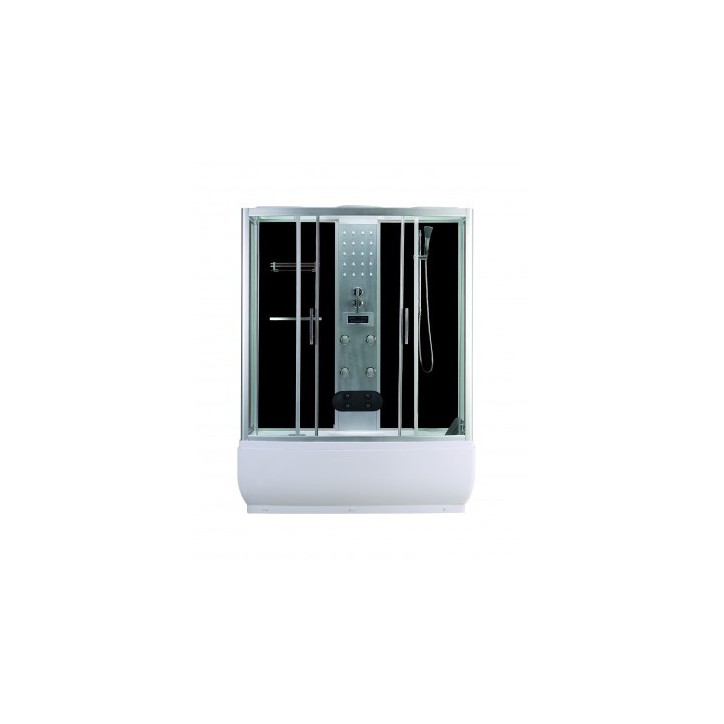 Combiné baignoire-douche SERRA 85x170x223 cm NOIR