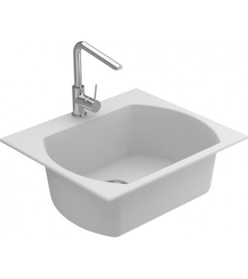 Single evier Americano II 635 x 559 x 221mm BLANCO