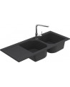 Evier double Molino II avec égouttoir 1160 x 500 x 210mm