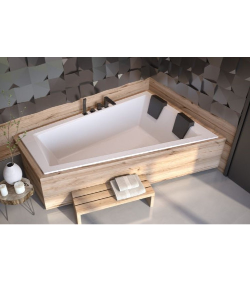 Rechte Eckbadewanne ULTIMA DUO 170 oder 180 cm ultraschlank