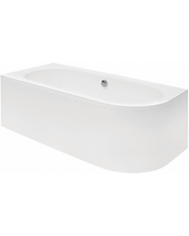 HILIO vasca da bagno asimmetrica sinistra  con pannello incluso 150/160/170/180