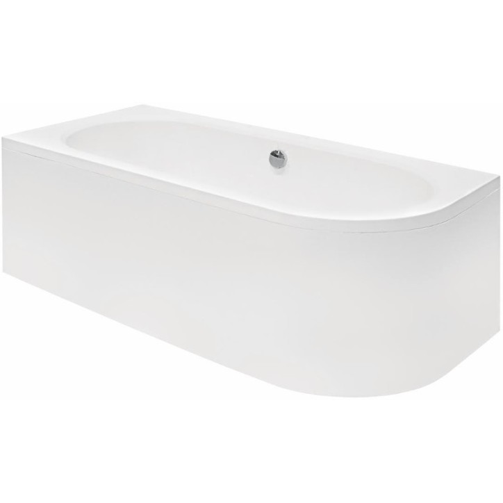 HILIO vasca da bagno asimmetrica sinistra  con pannello incluso 150/160/170/180