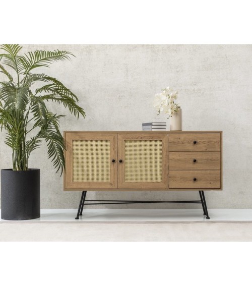 Buffet NALA 2portes et 3 tiroirs 160 cm marron