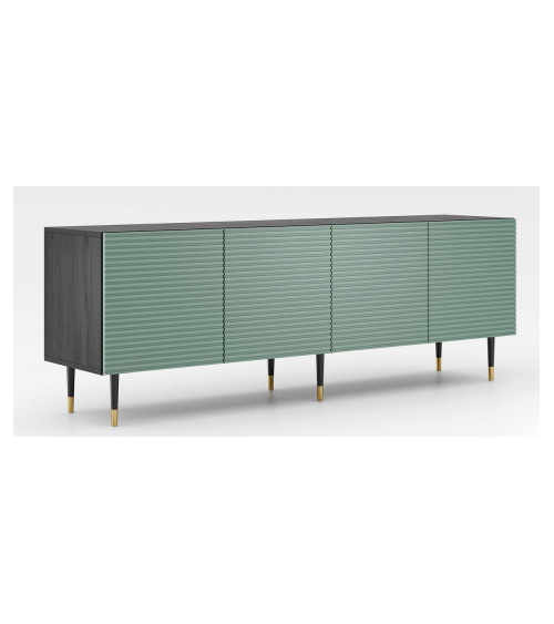 Meuble TV Impérial Noir 4 portes - 180cm