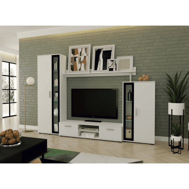 Ensemble Meuble TV Bentley - blanc