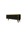 Ensemble meuble TV VALSE MARBRE Motif Noir-Or