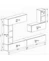 Ensemble meuble TV Box Sydney Blanc -  280cm